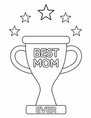 Mother's day Coloring Activity Pages, Happy mothers day Card