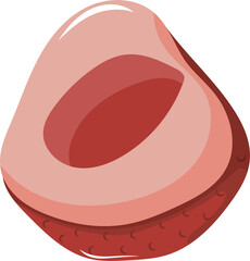 Colorful Sweet Lychee Fruit Illustration