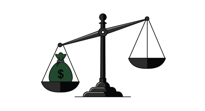 Tipped Justice Scale Bribe