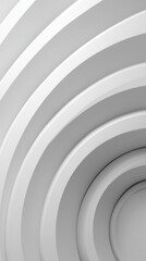 Obraz premium Captivating Minimalist White Curved Wall Design Showcasing Smooth Lines and Subtle Shadows Creating a Modern Abstract Background with a Clean Architectural Style