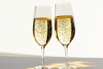 Golden Bubbles Raising a Toast in Style