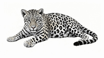 Ember Spots in flow jaguar isolated watercolor vector illustration svg 