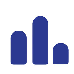 Bar Graph Blue Icon