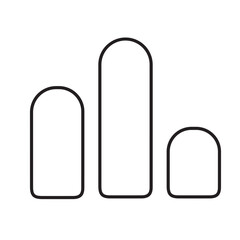 Bar Graph Line Icon