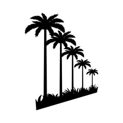 Obraz premium Palm tree icon vector. Tree illustration sign. Island symbol. Rest logo.