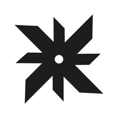 Shuriken icon vector. Ninja illustration sign. Throwing stars symbol or logo.