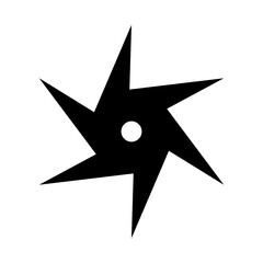 Shuriken icon vector. Ninja illustration sign. Throwing stars symbol or logo.