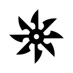 Shuriken icon vector. Ninja illustration sign. Throwing stars symbol or logo.