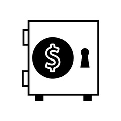 Safe deposit vector icon. Safety illustration sign. Guard symbol. finance logo.