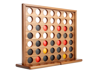 wooden abacus on white background