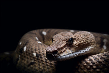Obraz premium Dangerous white Spotted Snake in Natural Colors.