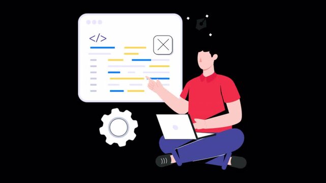 Web Developer Motion Graphic Rendering with Transparent Alpha Channel and 4K Resolution