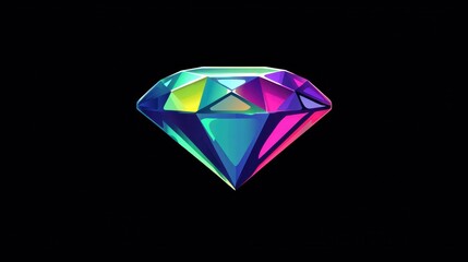 Beautiful diamond icon rendered as vector with crystal-clear reflections