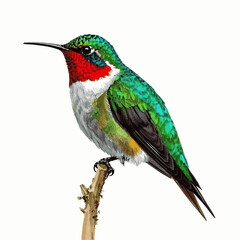 Iridescent whisper in bloom hummingbird isolated watercolor vector illustration svg 