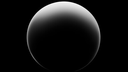 A black and white image of a planet.