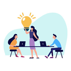 Business Brainstorming Illustration