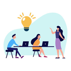 Business Brainstorming Illustration