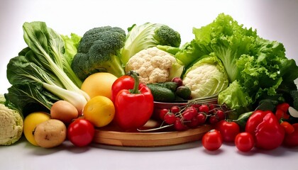 grocery-themed composition with fresh produce 