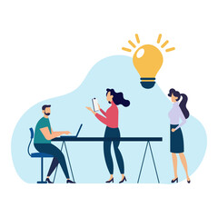 Business Brainstorming Illustration