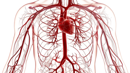 blood system isolated on white background PNG. GENERATIVE AI