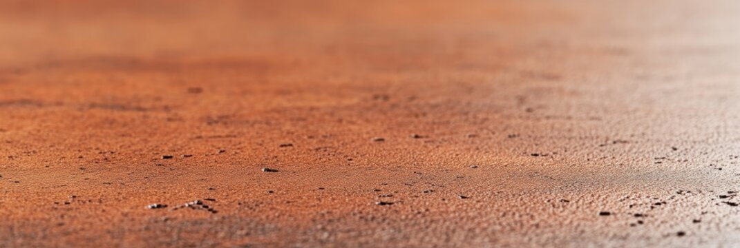 Rusted iron plate texture with warm light gradient and shallow depth of field for industrial background.