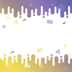 Melted Geometric Pattern Background Web Graphic Seamless Frame Form Gradient Party Yellow Blue / とろける幾何学模様 背景 素材 シームレス フレーム シェイプ グラデーション パーティー 黄色 青