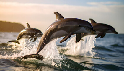 Fototapeta premium イルカのジャンプ