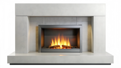 fireplace firewood isolated on white background PNG. GENERATIVE AI