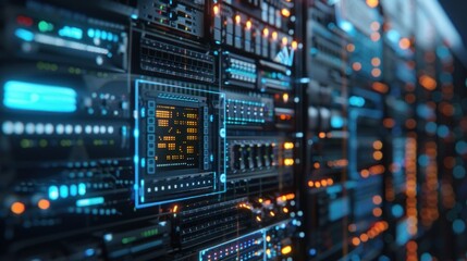 Fototapeta premium AI system running on powerful computer