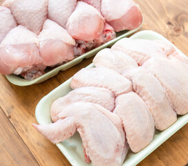 Chicken wings and legs