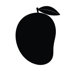 Mango icon vector, Mango icon, Mango symbols. Mango black color vector icon for food apps and websites. vector illustration.	