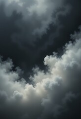 Fototapeta premium Dramatic cloudscape showcasing the transition from darkness to light