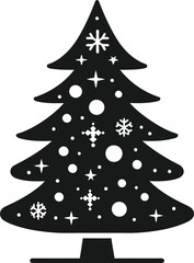 christmas tree vector illustration