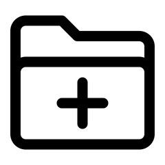 folder plus line icon