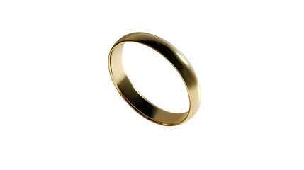 Elegant gold ring symbolizes love and commitment in any occasion. transparent background