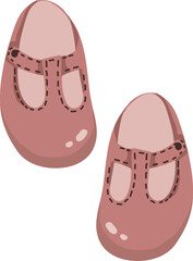 Pair of pink baby shoes