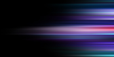 Digitally generated image of blue light and stripes moving fast
