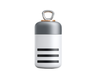 Exploring the Beauty of Minimalistic 3D Public Utilities Icons: A White and Black Bottle with a Wooden Handle Inspiration