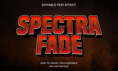 Editable 3D Bold Spectra Fade Text Effect - Editable Title Movie Text Style Vector Design
