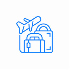 airport bags icon sign vector