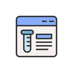 Computer science colored icons, minimalist vector illustration ,simple transparent graphic element .Isolated on white background