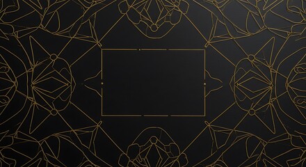 Fototapeta premium Abstract Golden Pattern on Black Background