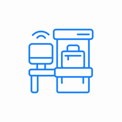 luggage scale icon sign vector