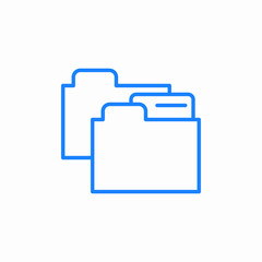 multiple folders icon sign vector