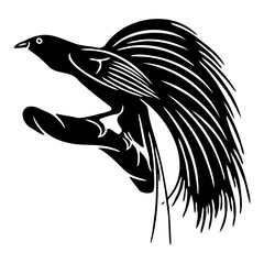 flying bird of paradise vector