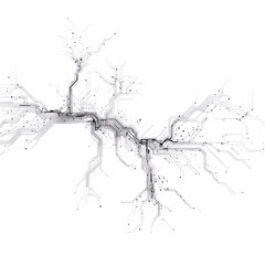 Abstract Circuit Board Network on Magenta Background Technology and Connectivity Concept