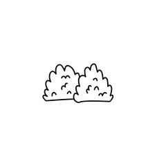 hand drawn bush illustration