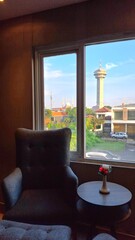 modern living room with fireplace