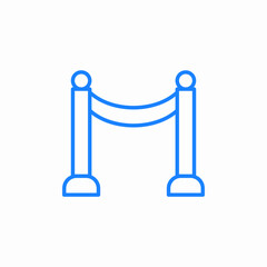 velvet rope icon sign vector