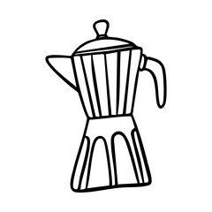 Moka coffee pot sketch design